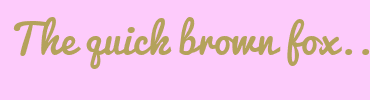 Image with Font Color B4A25B and Background Color FDCBFB